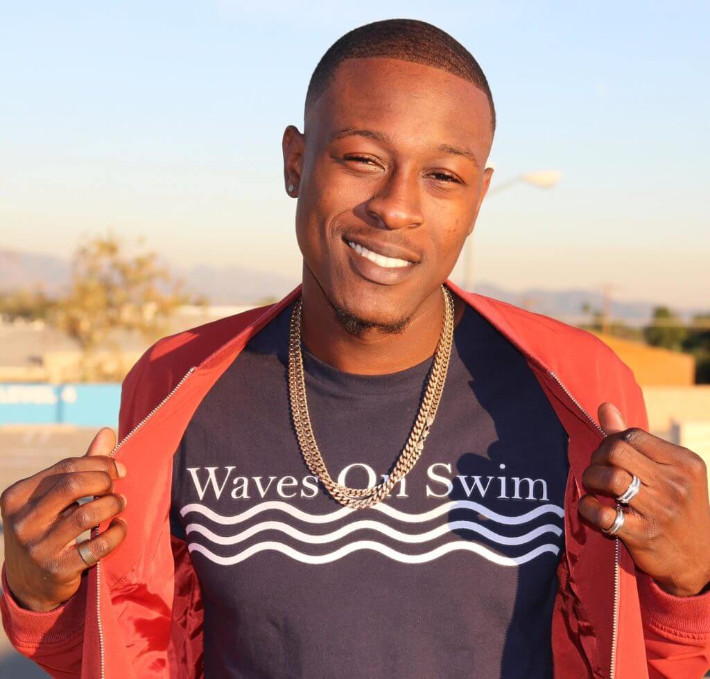 waves on swim t-shirt
