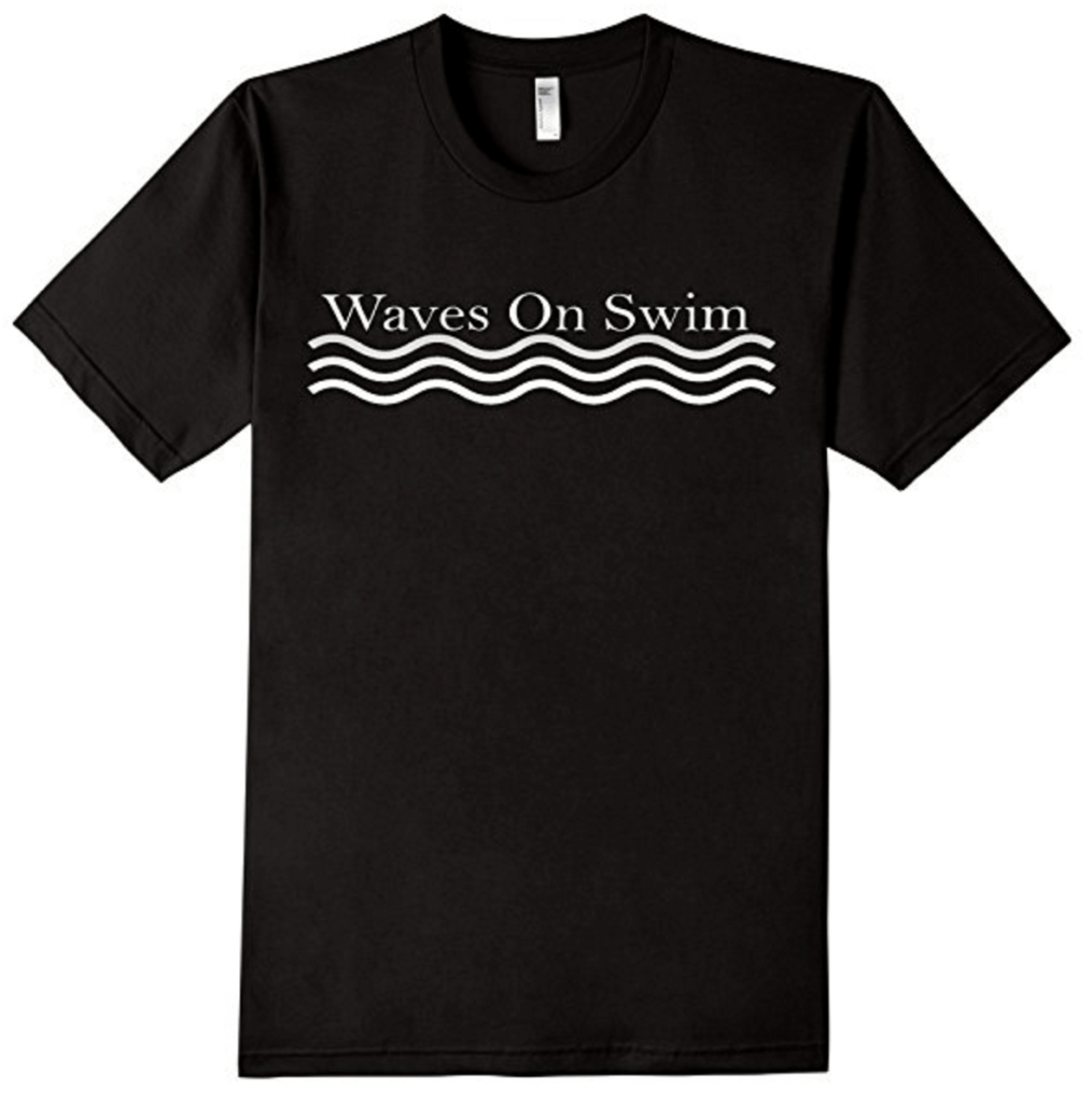 Waves on Swim Shirt Black