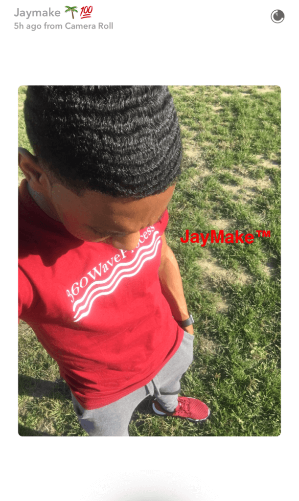 waves on swim t-shirt