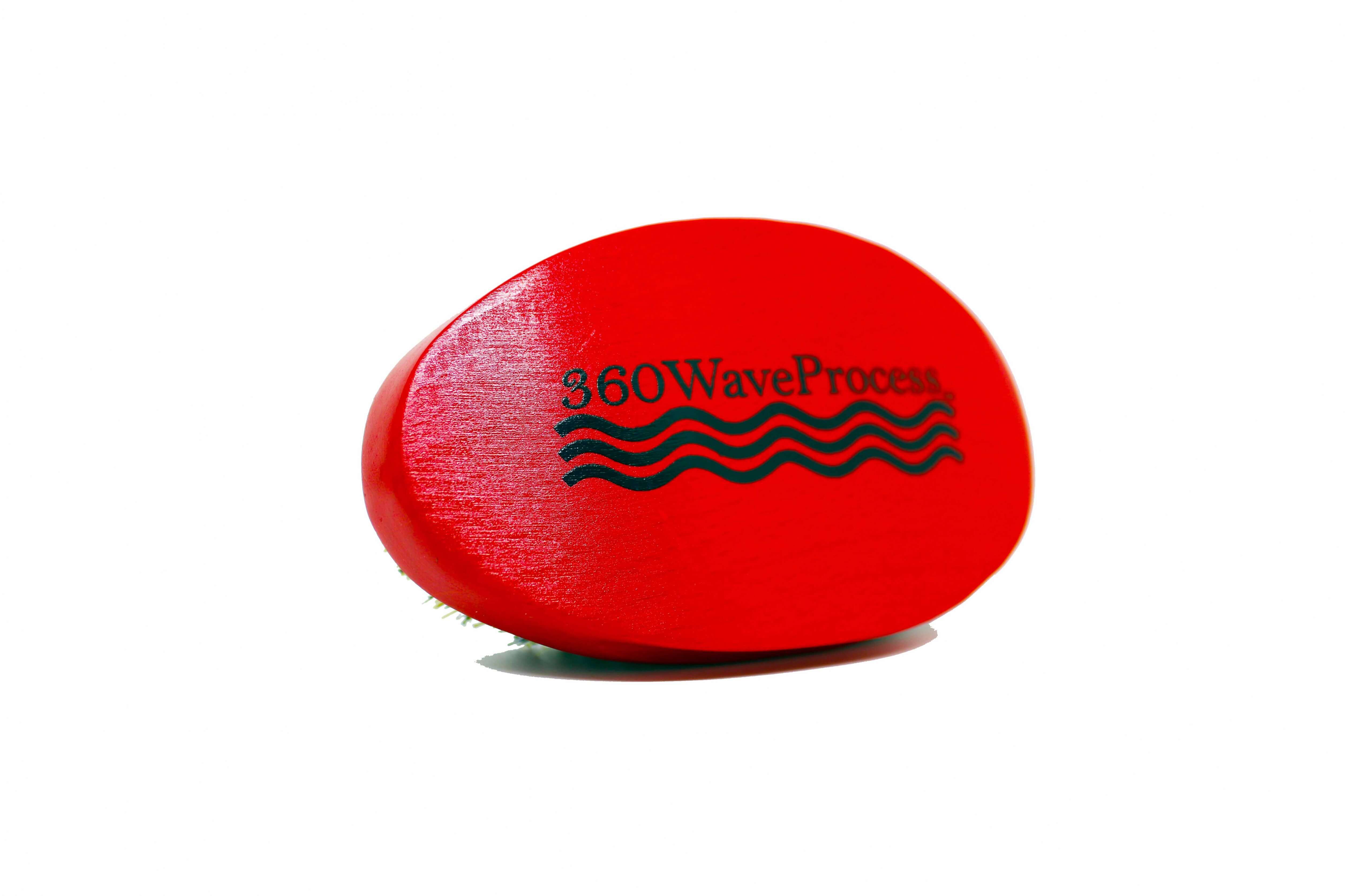 3WP Curved Oval Red 360 Wave Brush