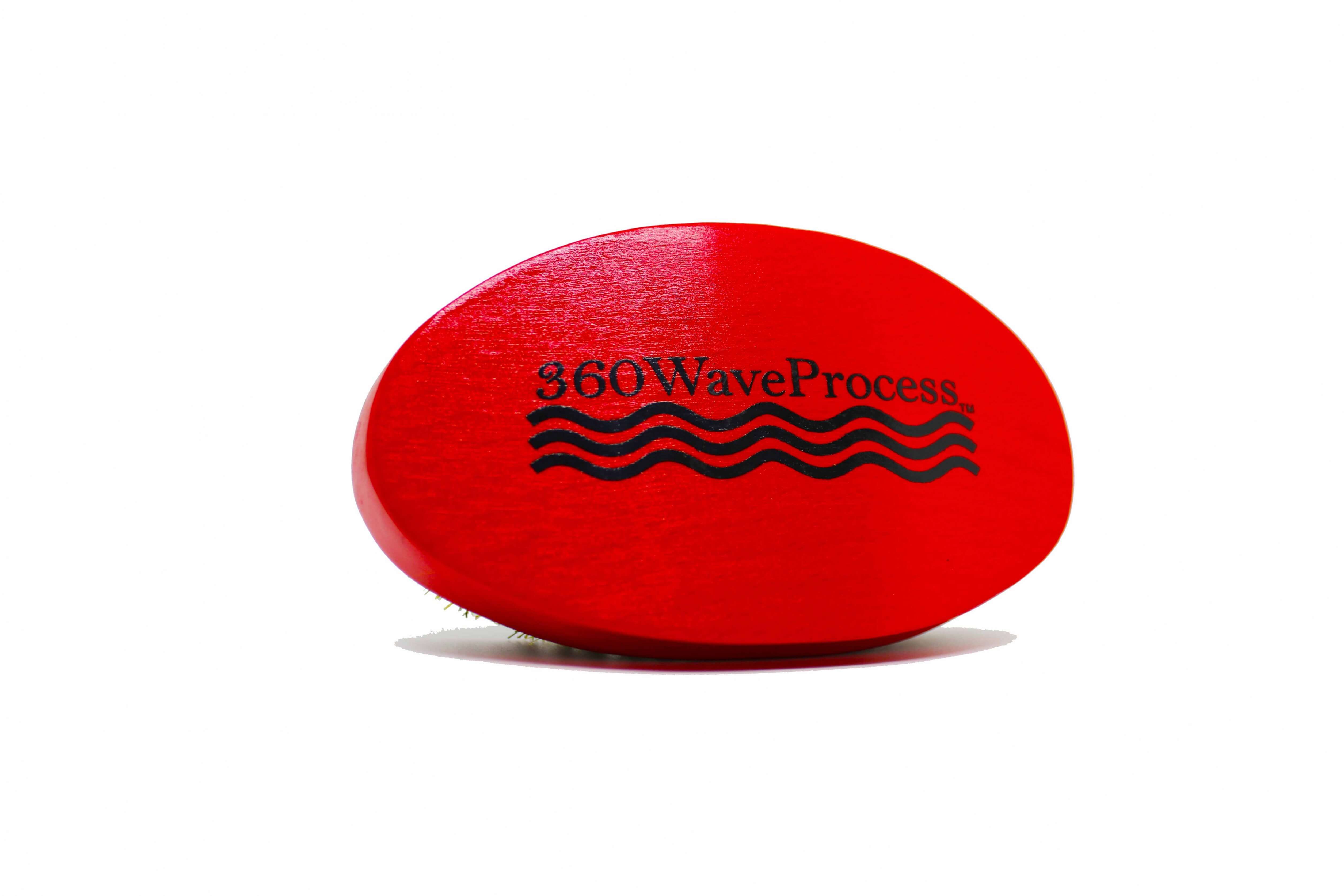 3WP Curved Oval Red 360 Wave Brush