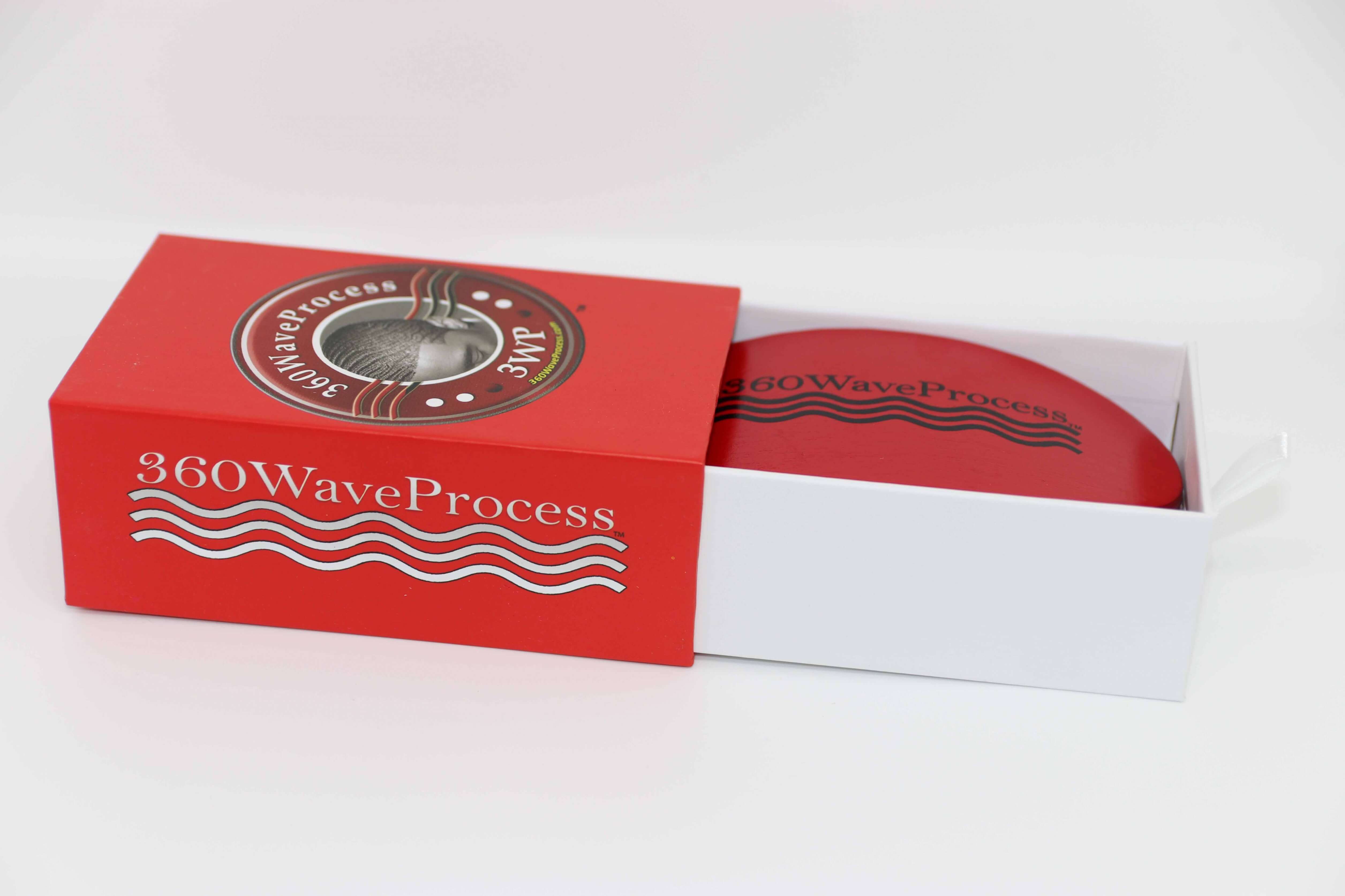 3WP Curved Oval Red 360 Wave Brush