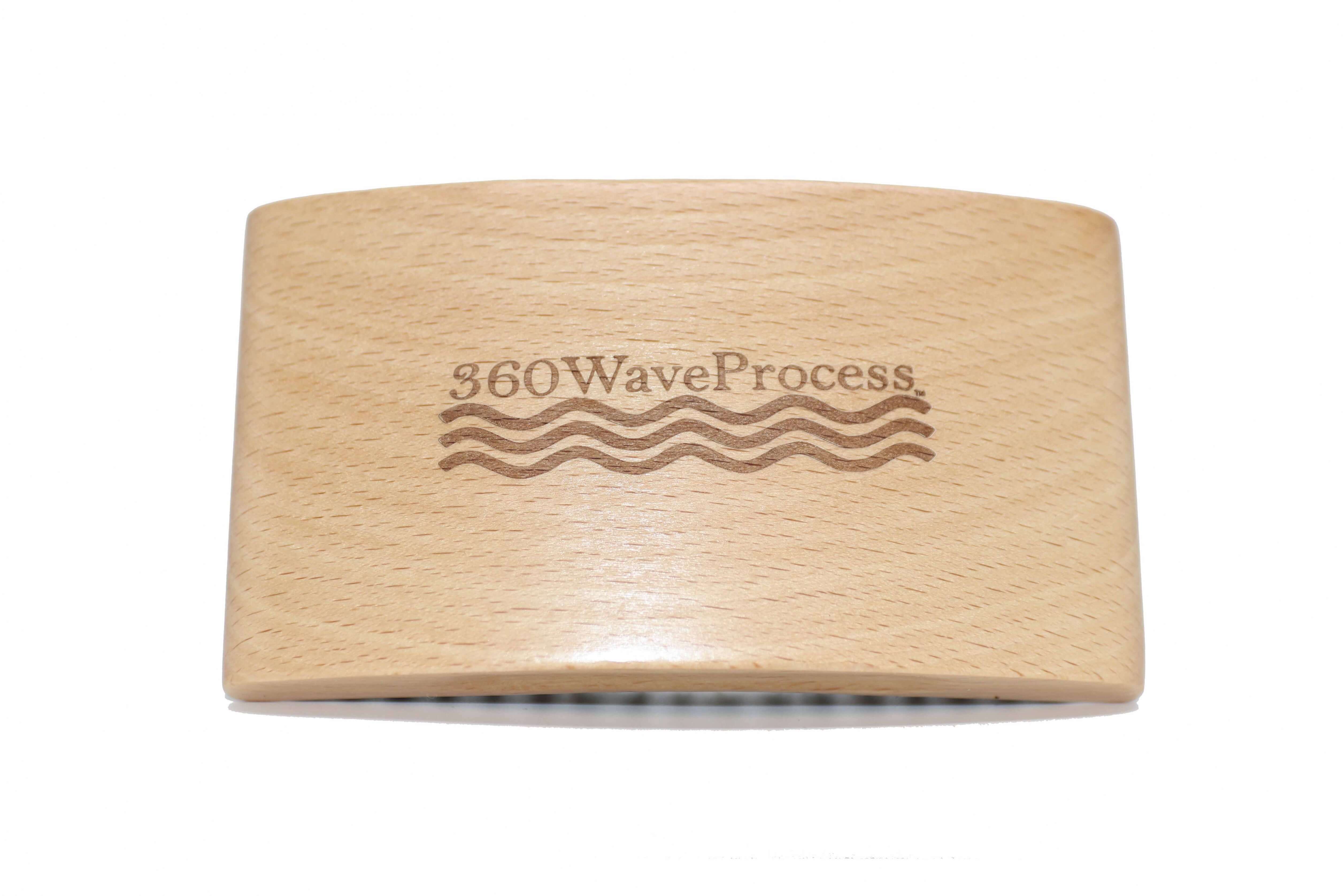 3WP wood grain square 360 wave brush