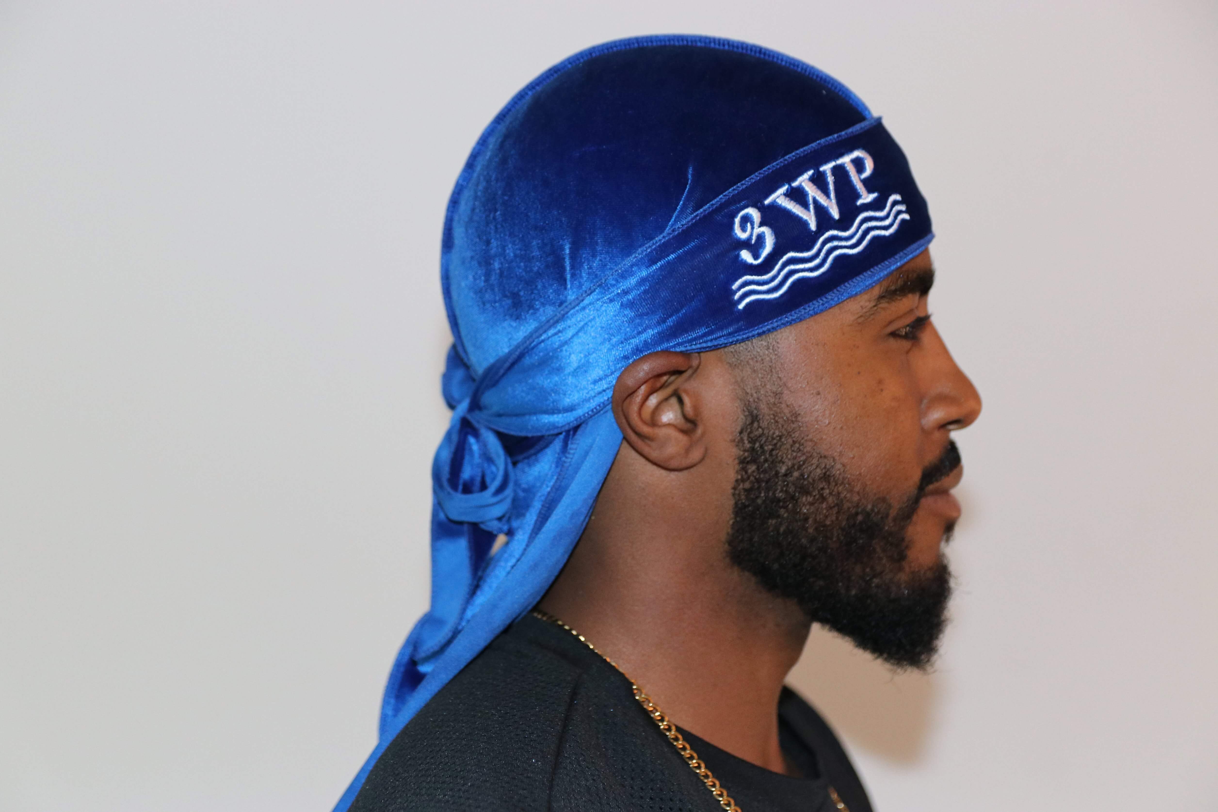 3WP Royal Blue Velvet Durag