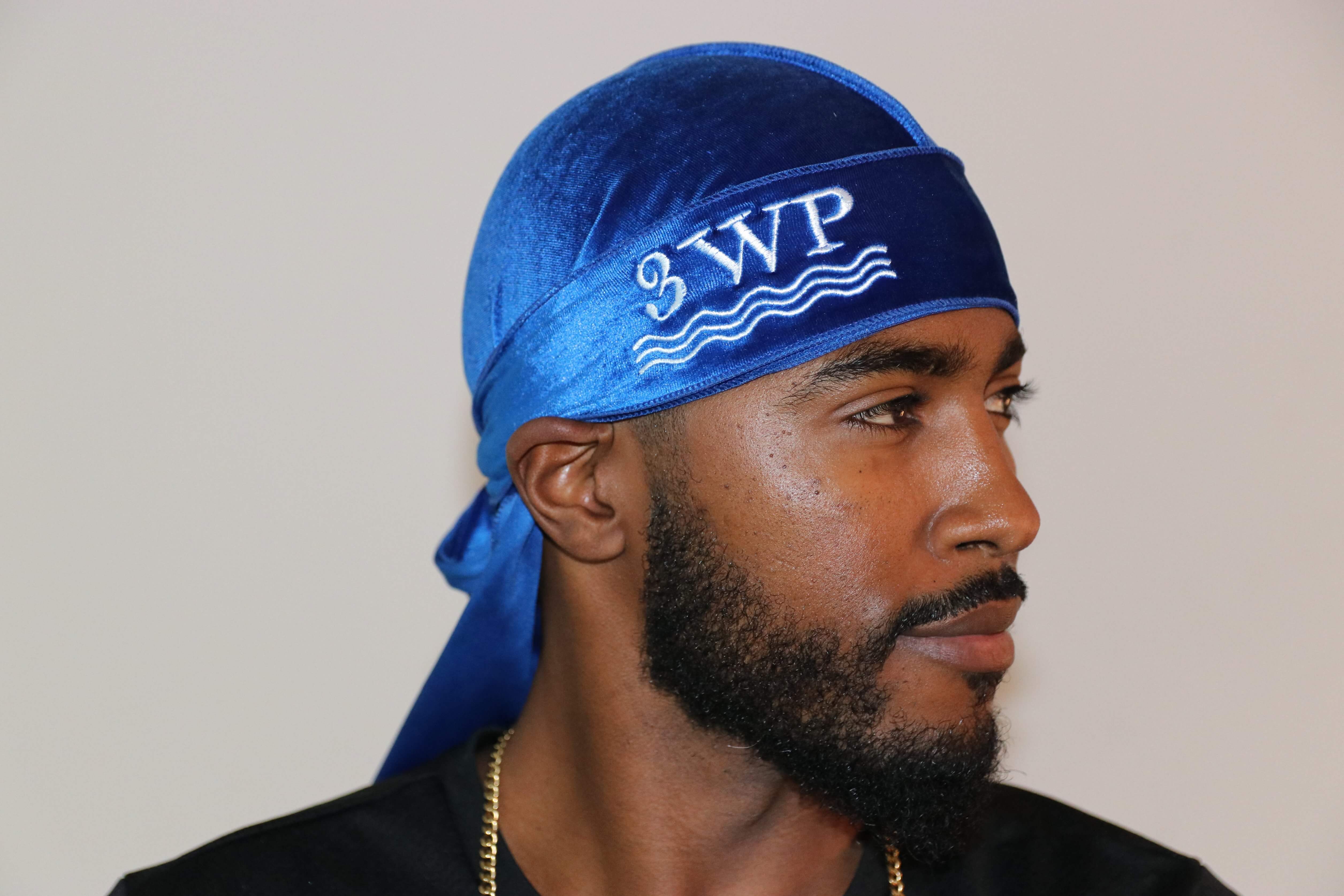 3WP Royal Blue Velvet Durag