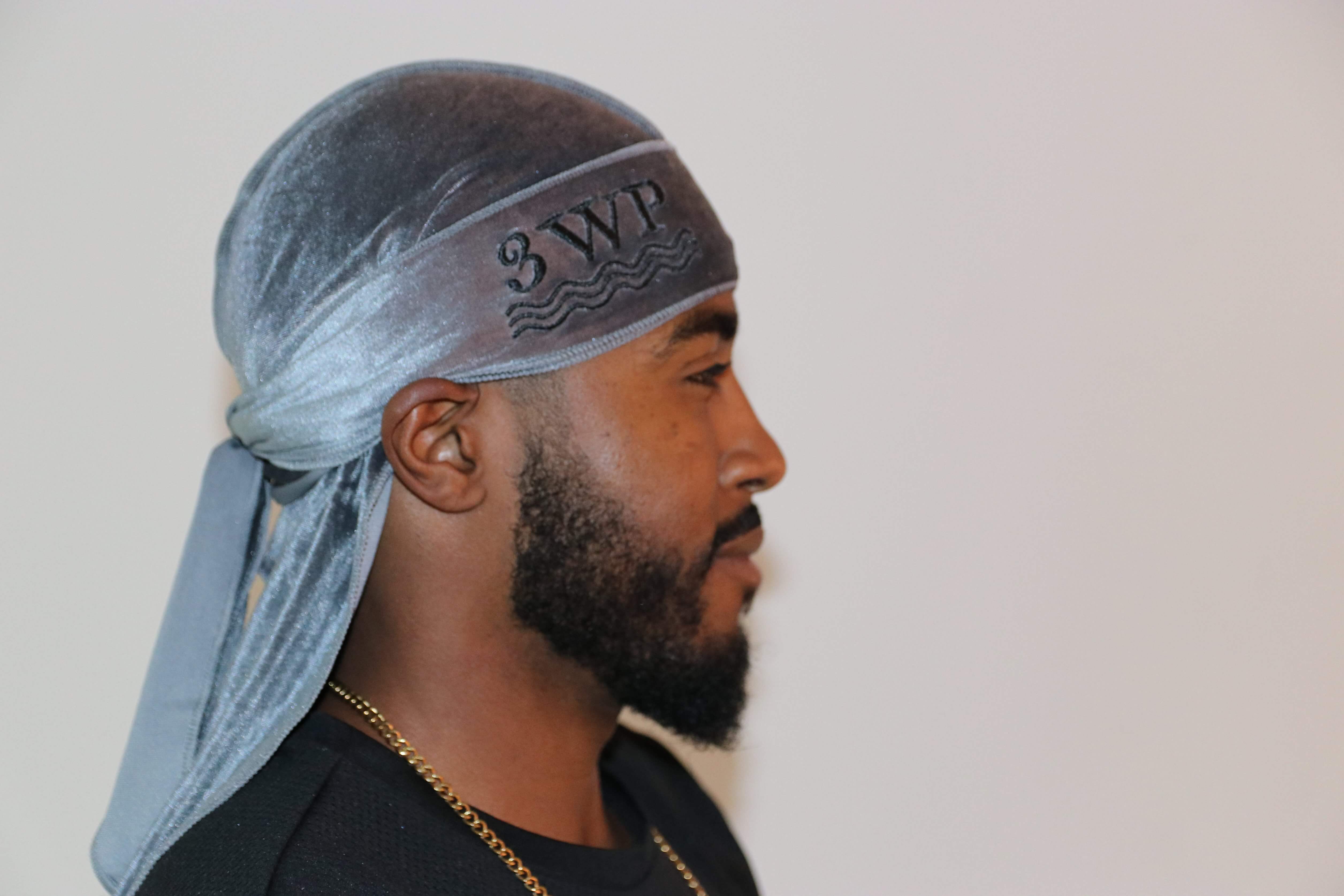 3WP Grey Velvet Durag
