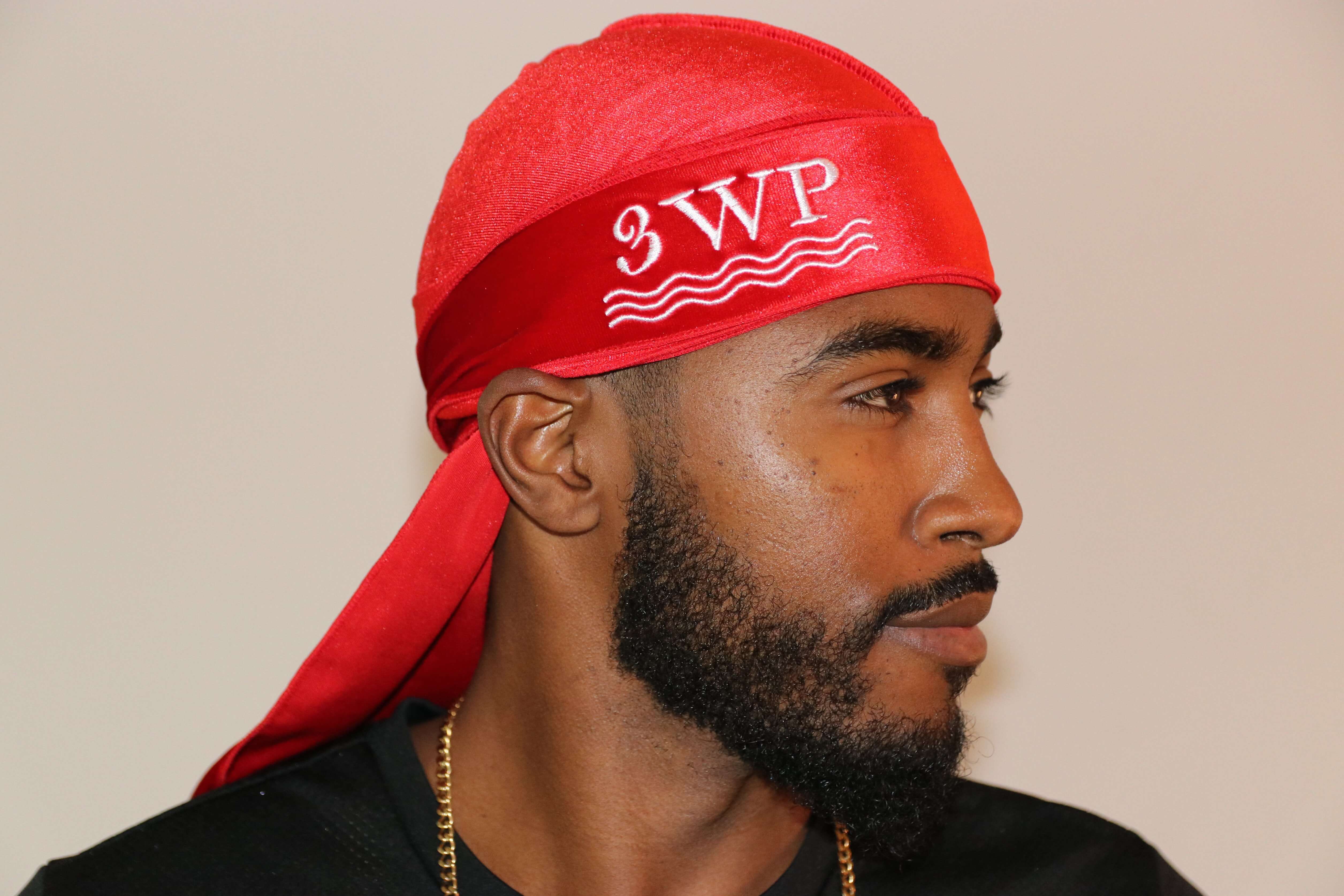 3WP Red. Velvet Durag