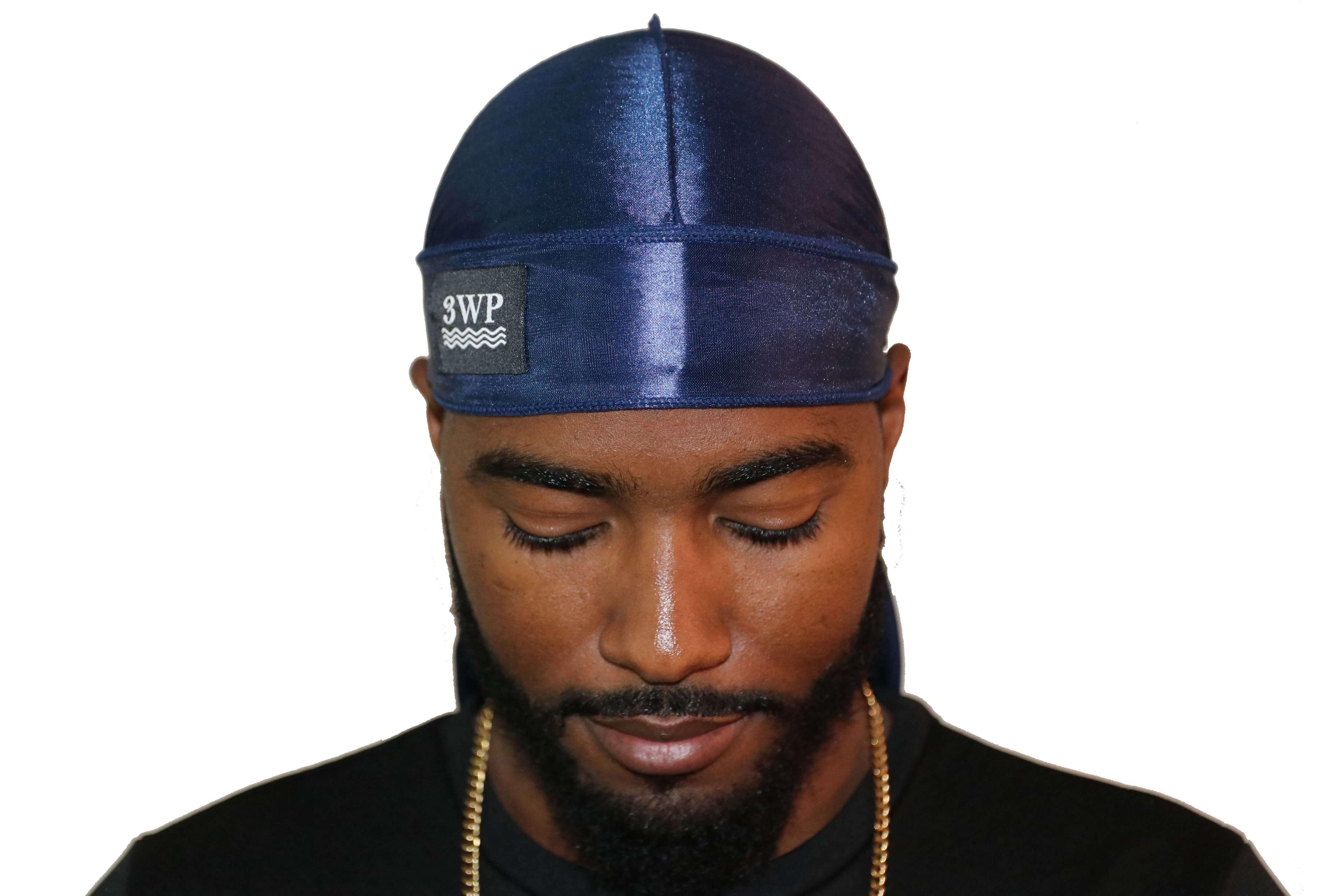 3WP Navy Blue Silky Durag