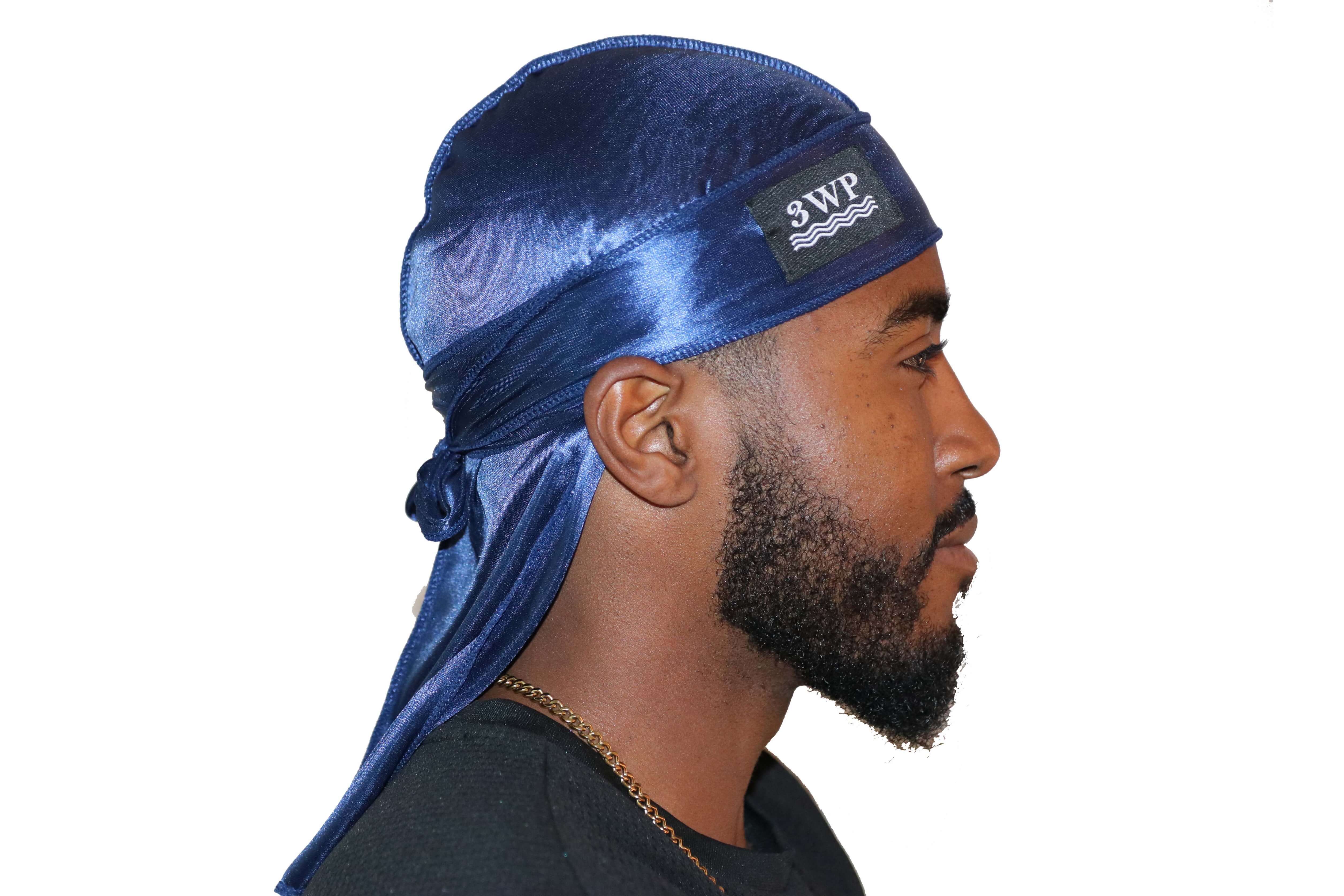 3WP Navy Blue Silky Durag