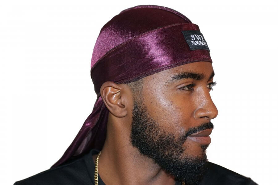 Burgundy 3WP Silky Durag 