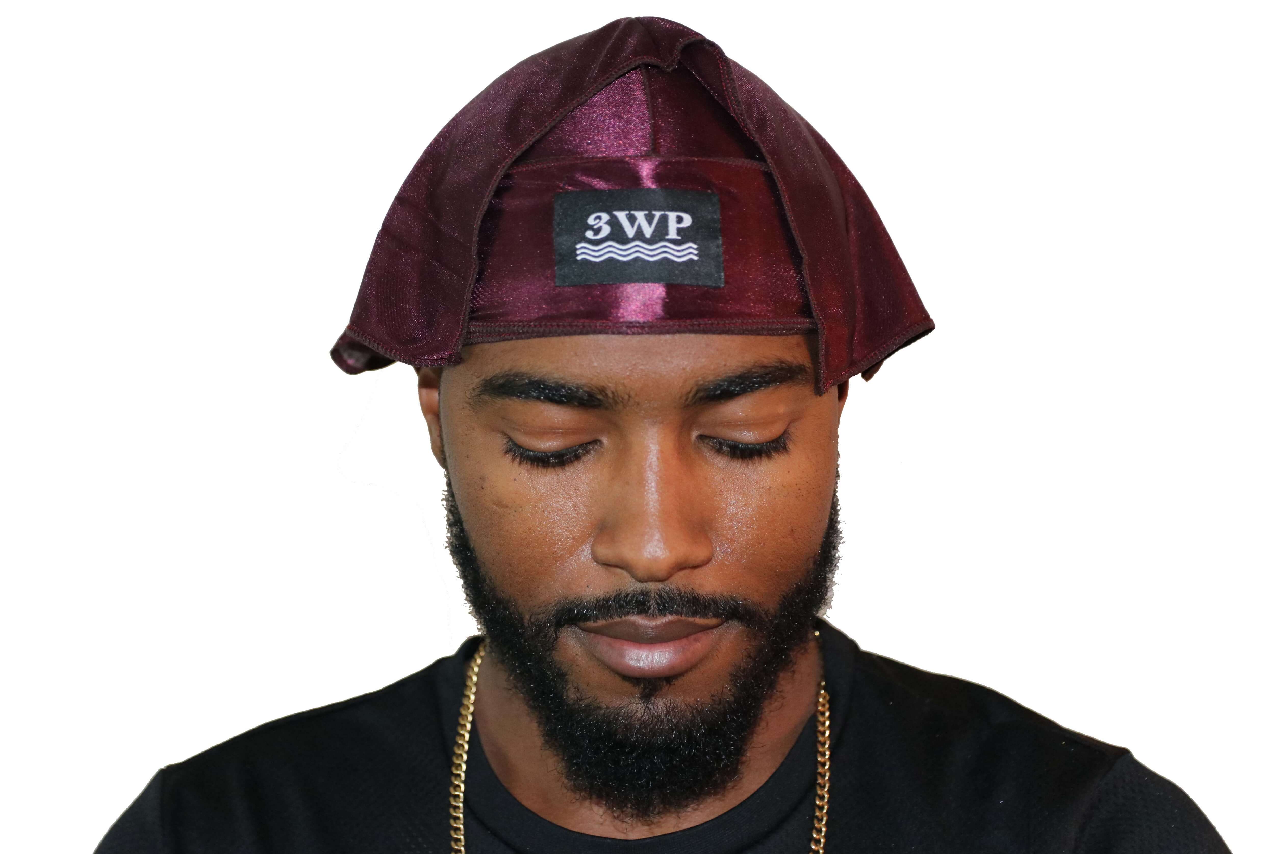 Burgundy 3WP Silky Durag