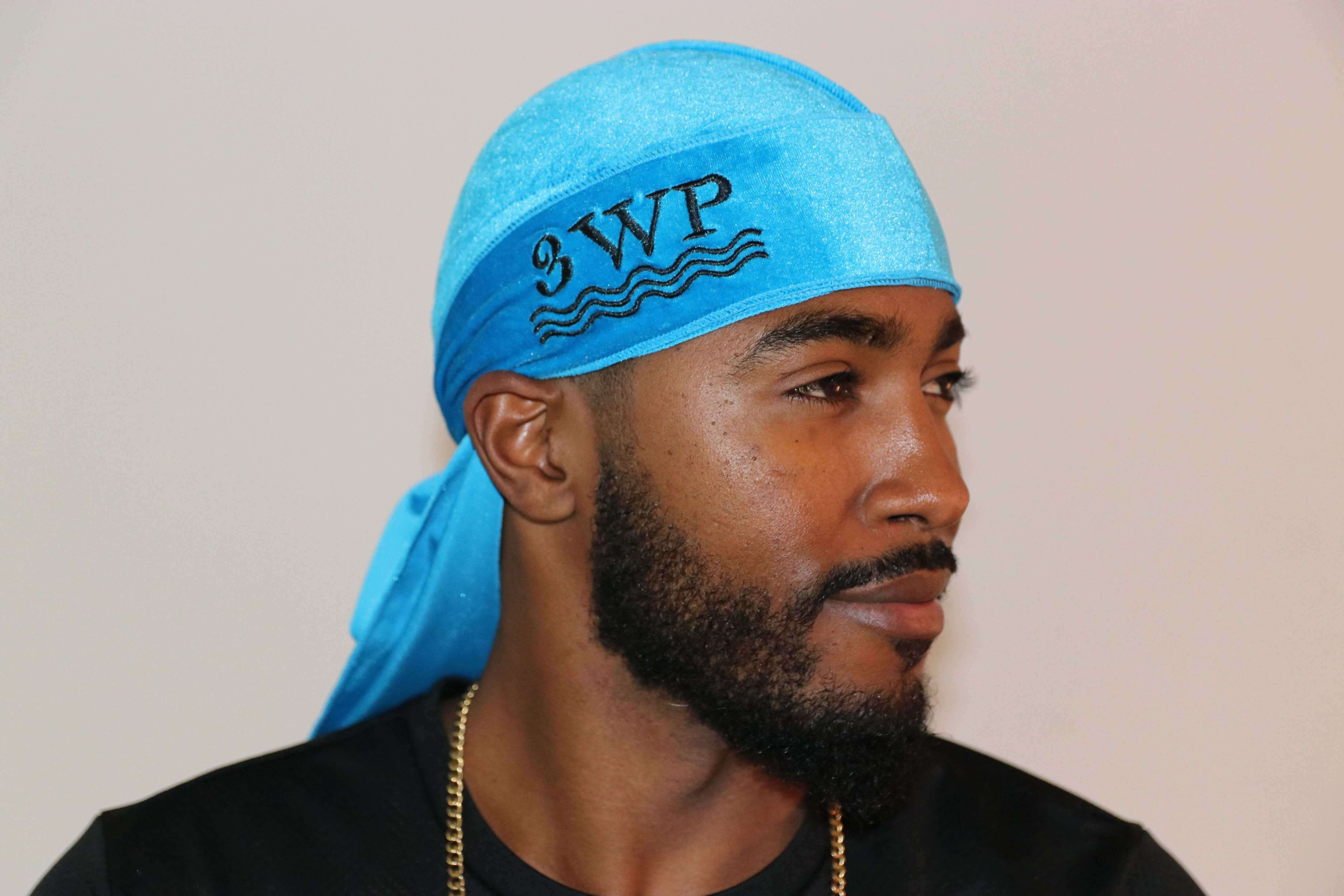 3WP Sky Blue Velvet Durag