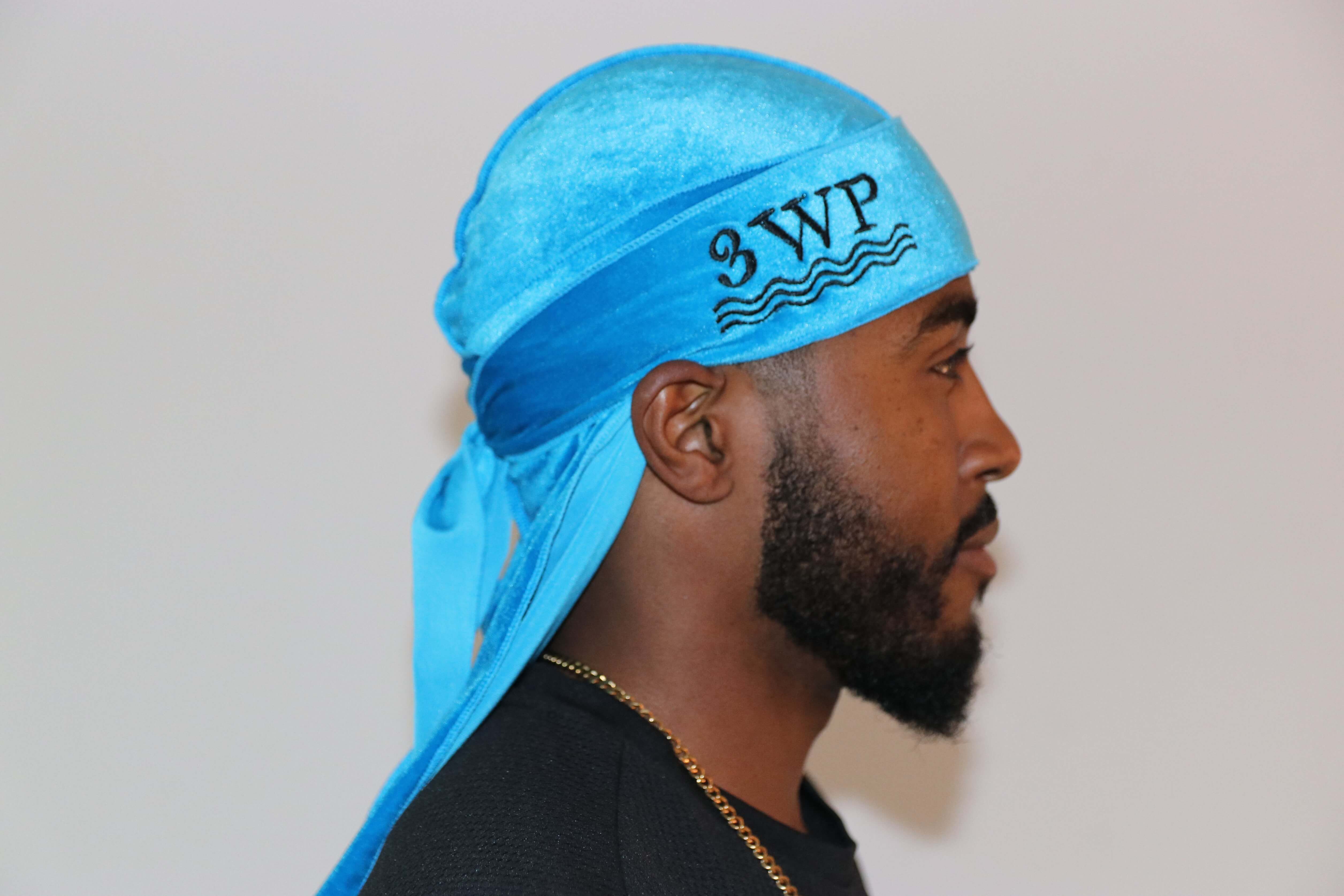 3WP Sky Blue Velvet Durag