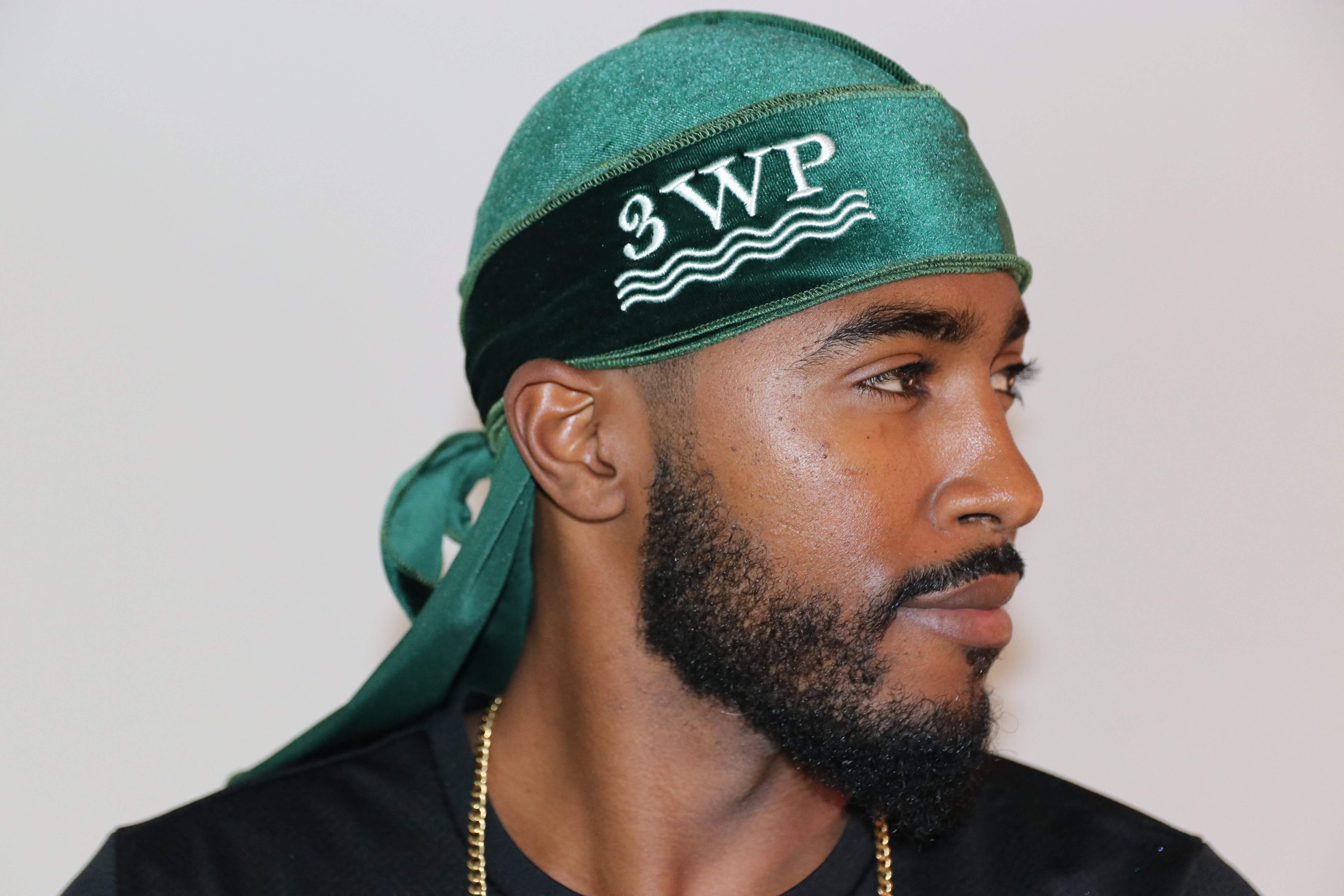 3WP Green Velvet Durag
