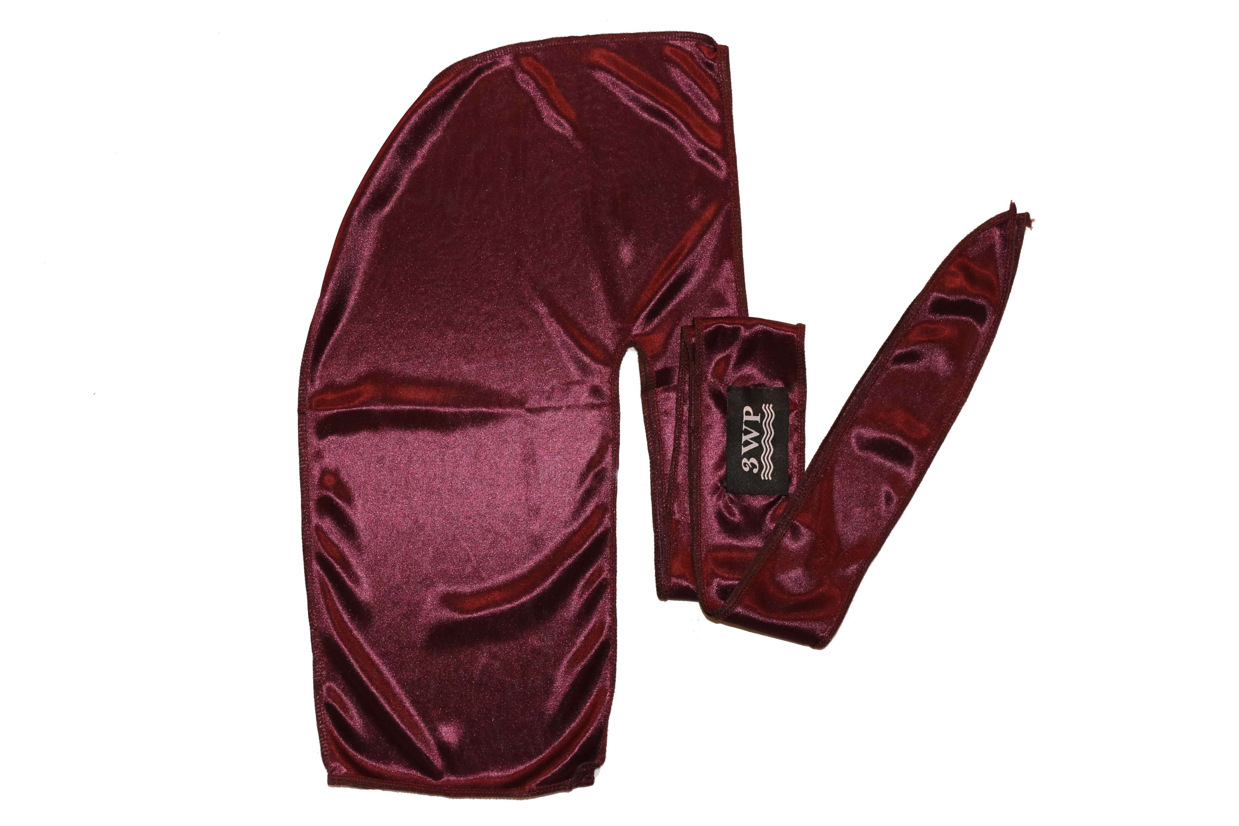 Burgundy Silky durag