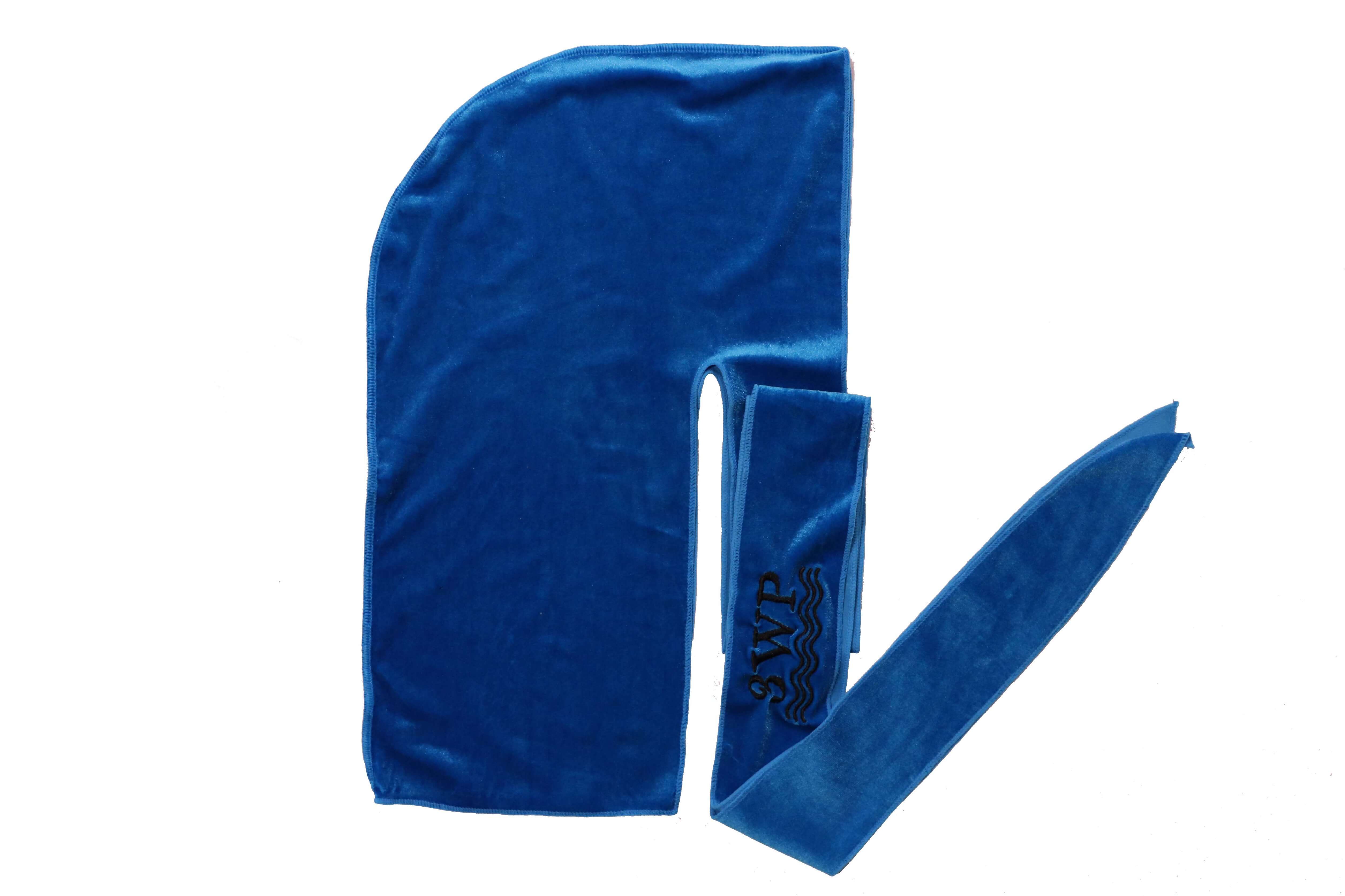 Sky blue velvet Durag