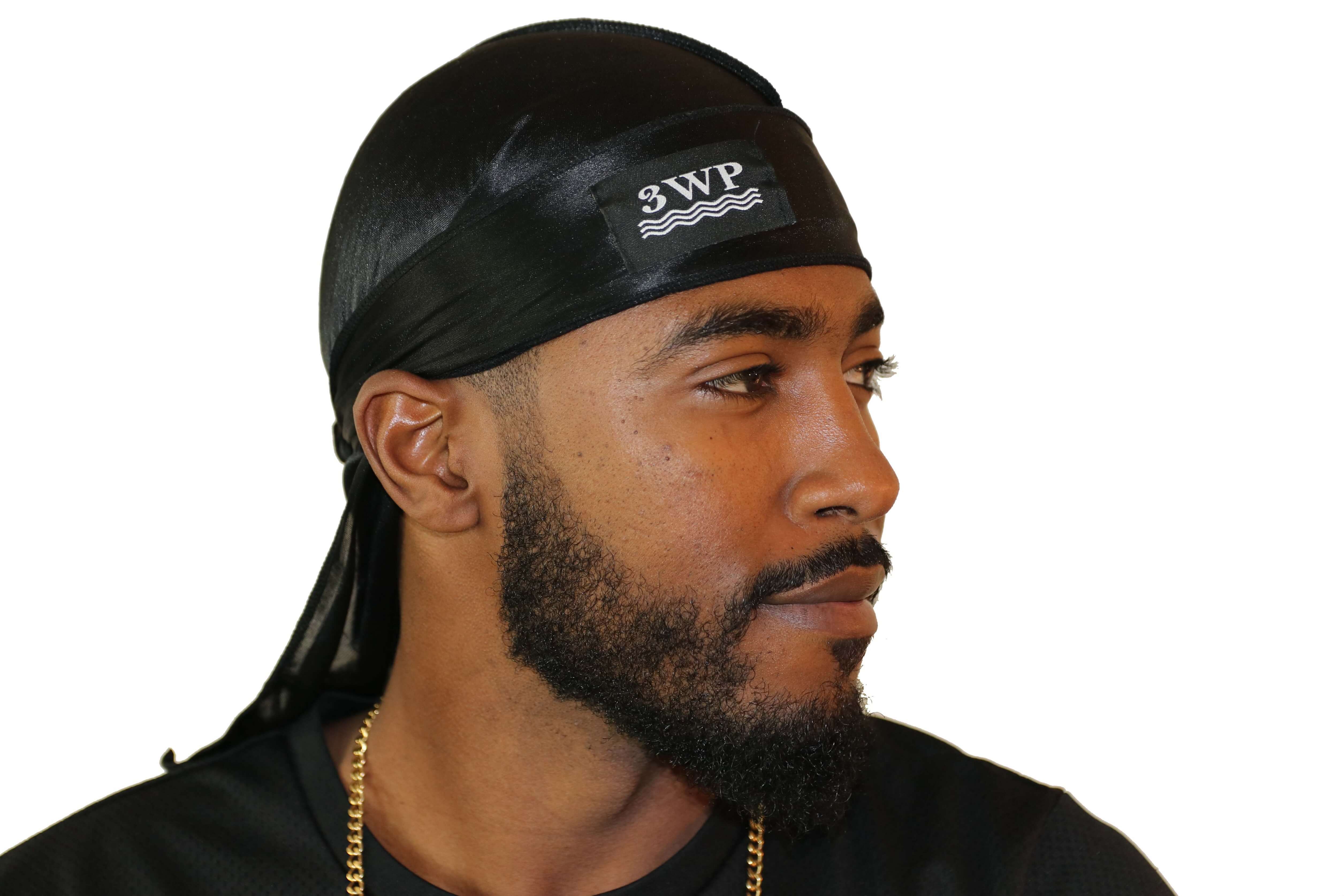 Black 3WP Silky Durag