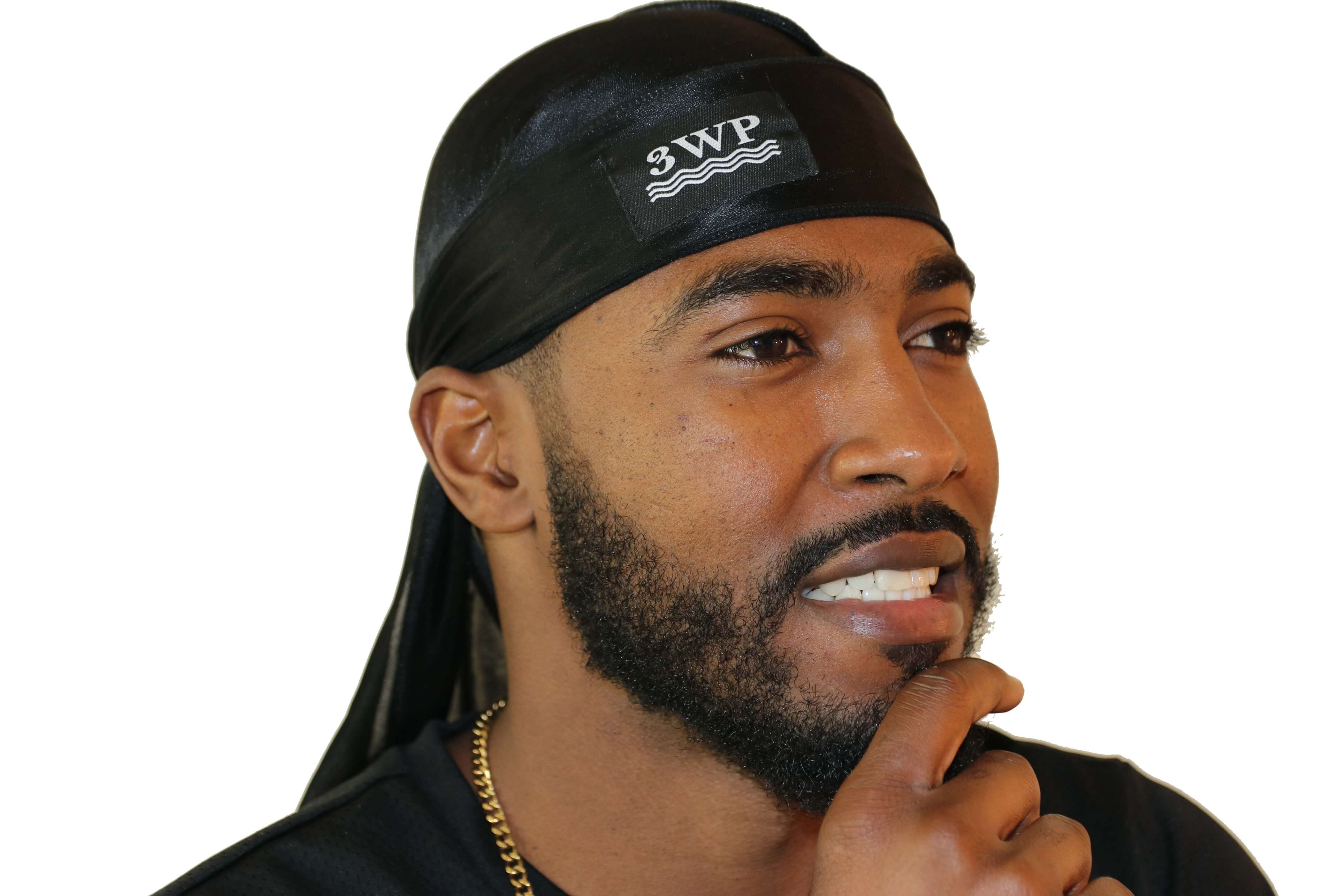 Black 3WP Silky Durag