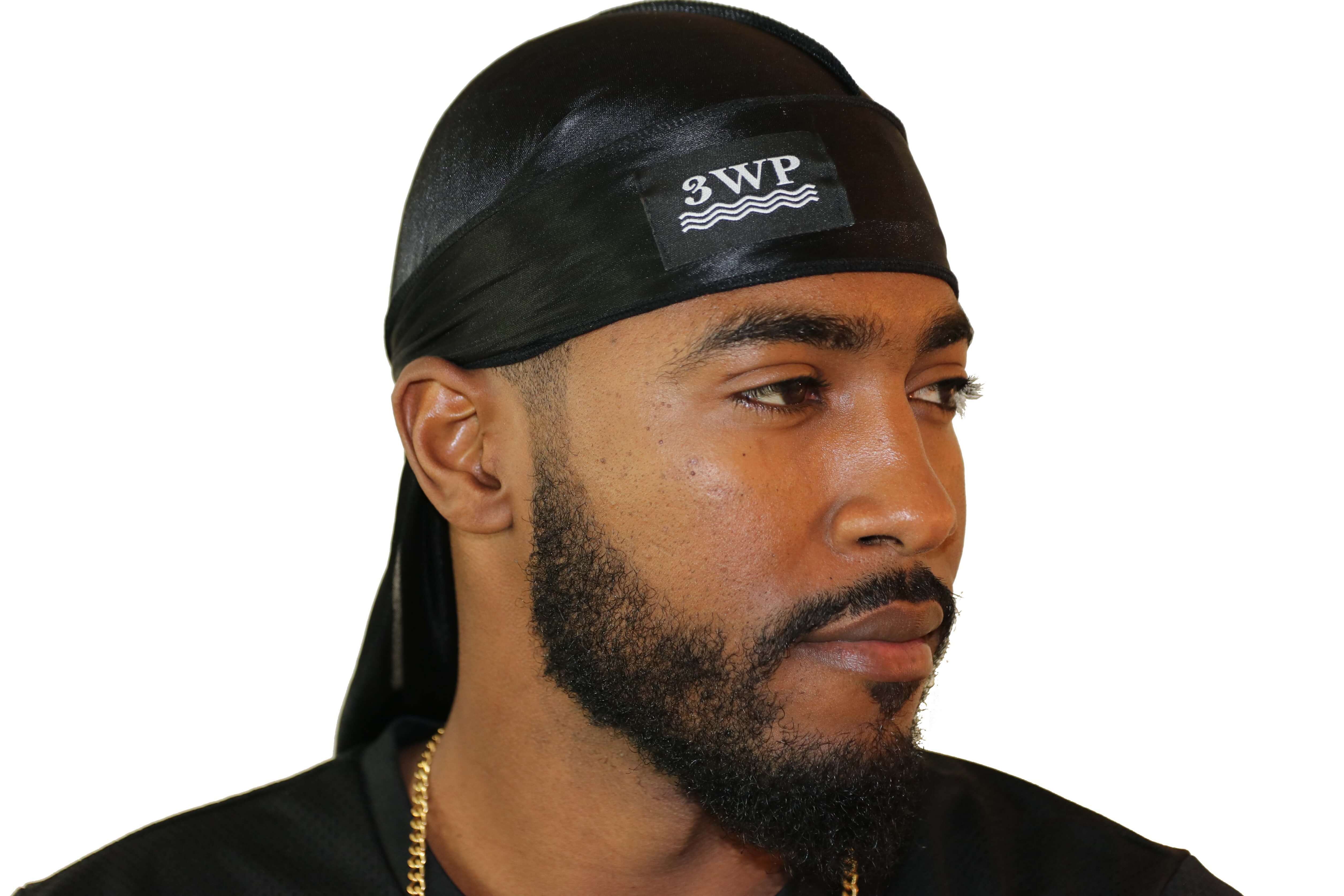 Black 3WP Silky Durag