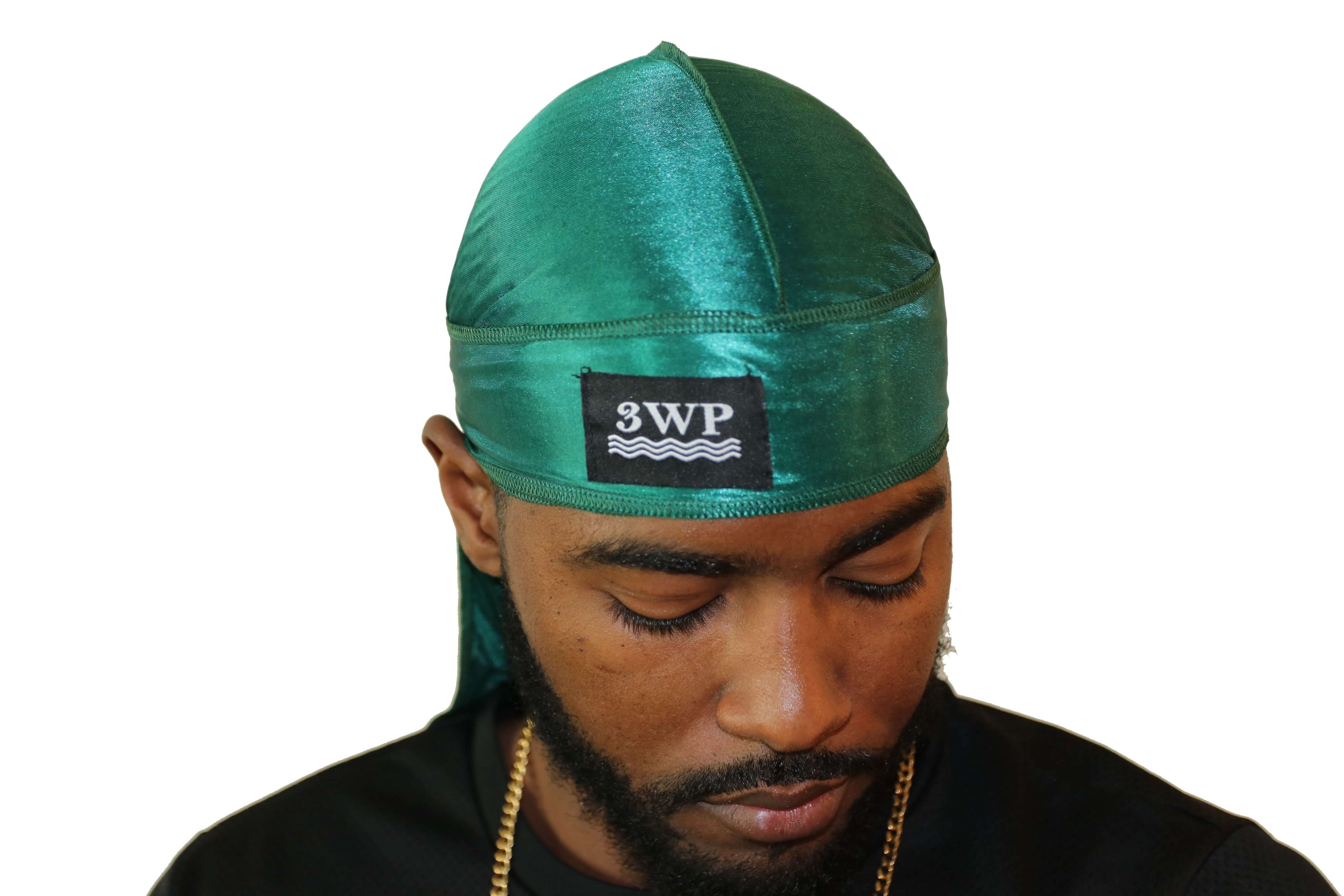 Emerald Green 3WP Silky Durag