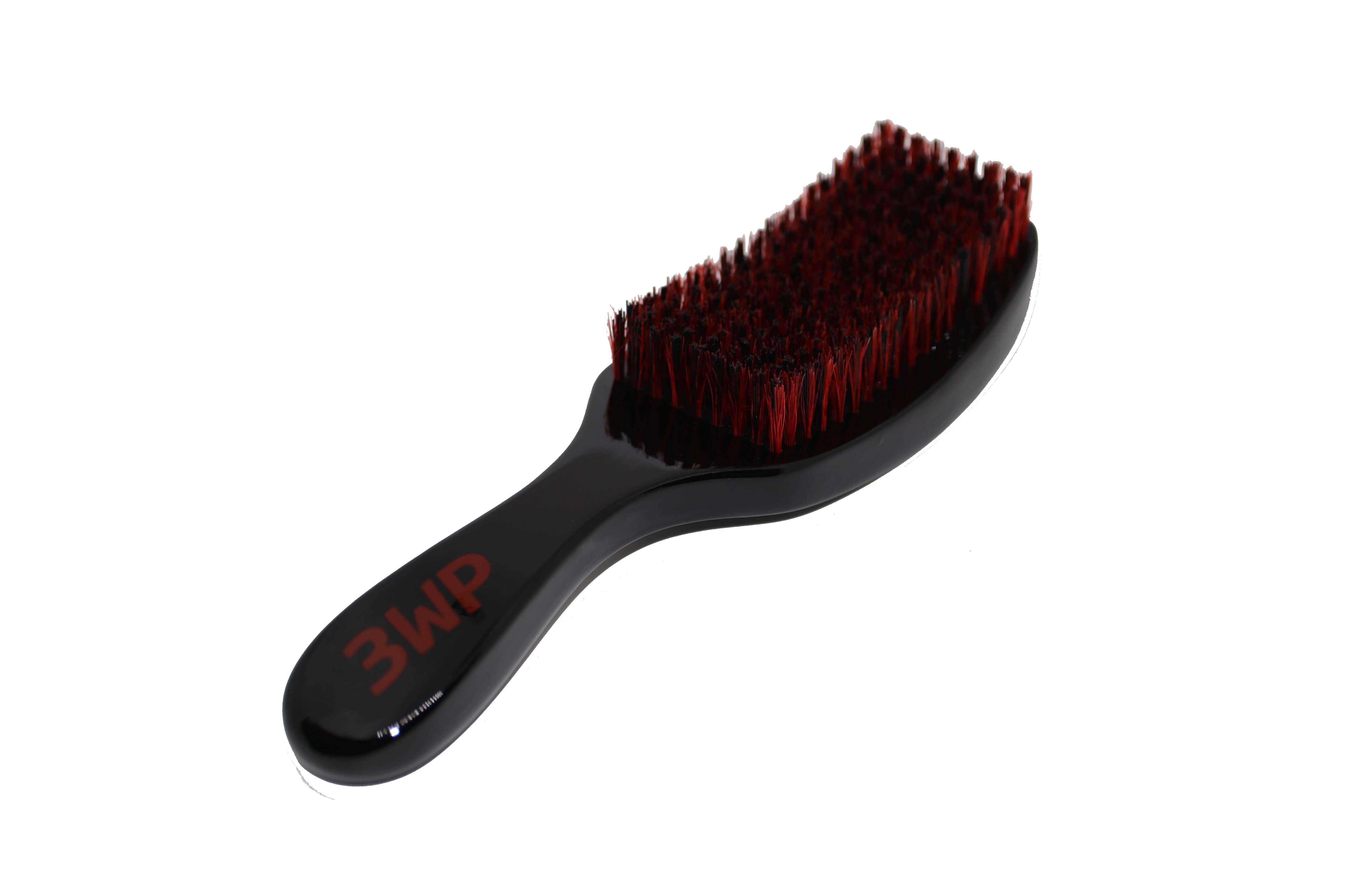 3WP Curved gloss black 360 Wave Fork Breaker Brush handle
