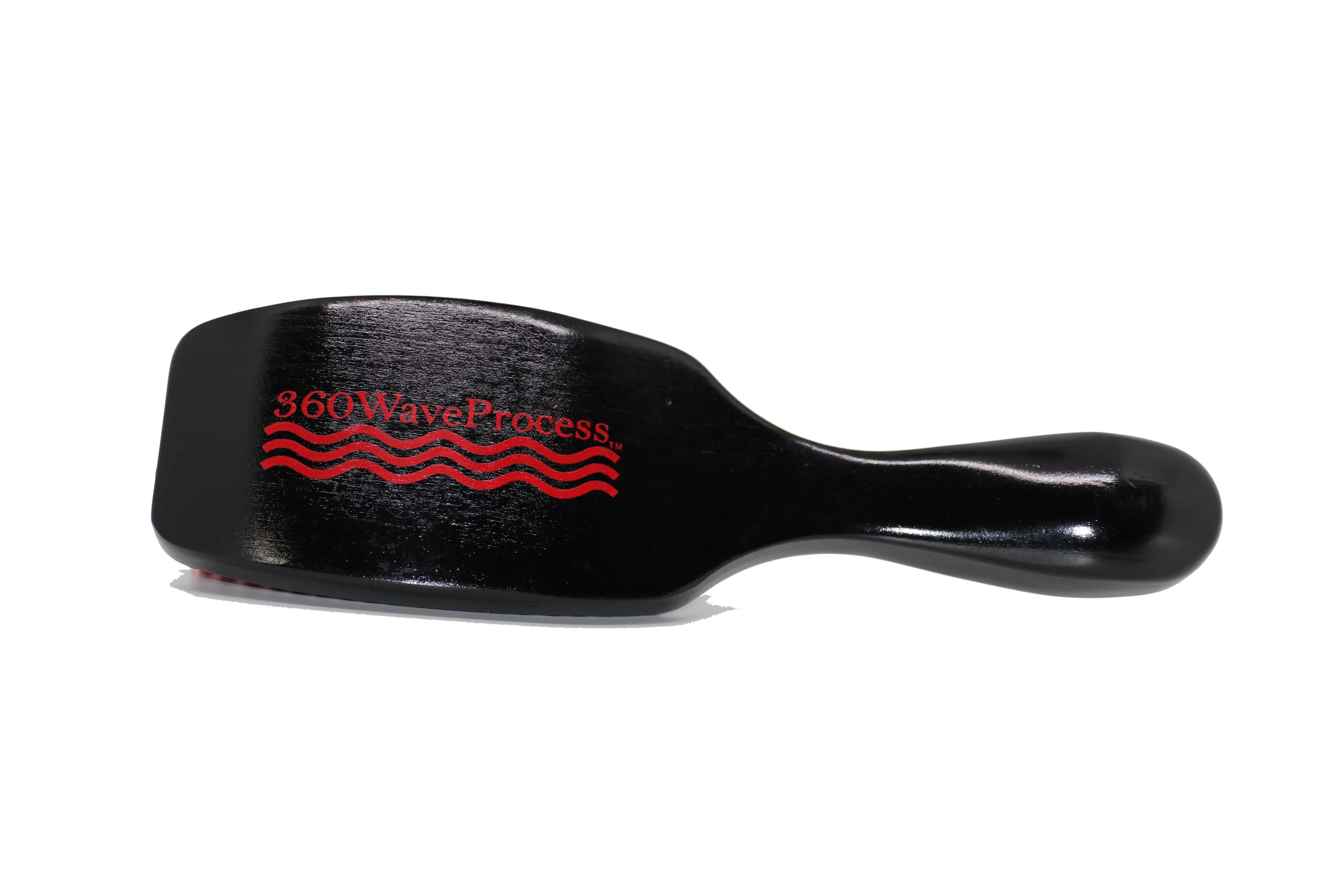 3WP handle Curved Black Square Brush red bristles