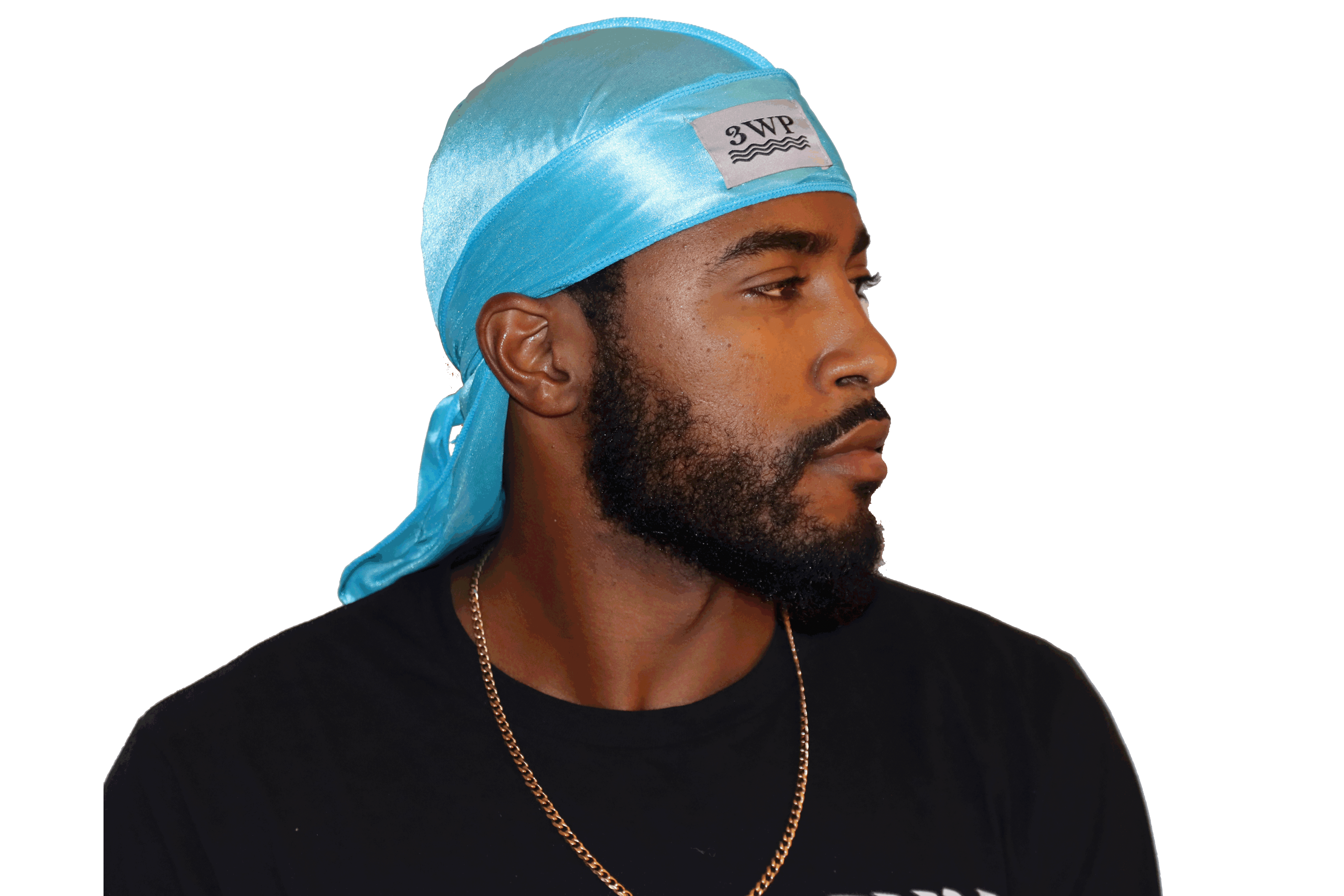 3WP Aqua blue Silky Durag
