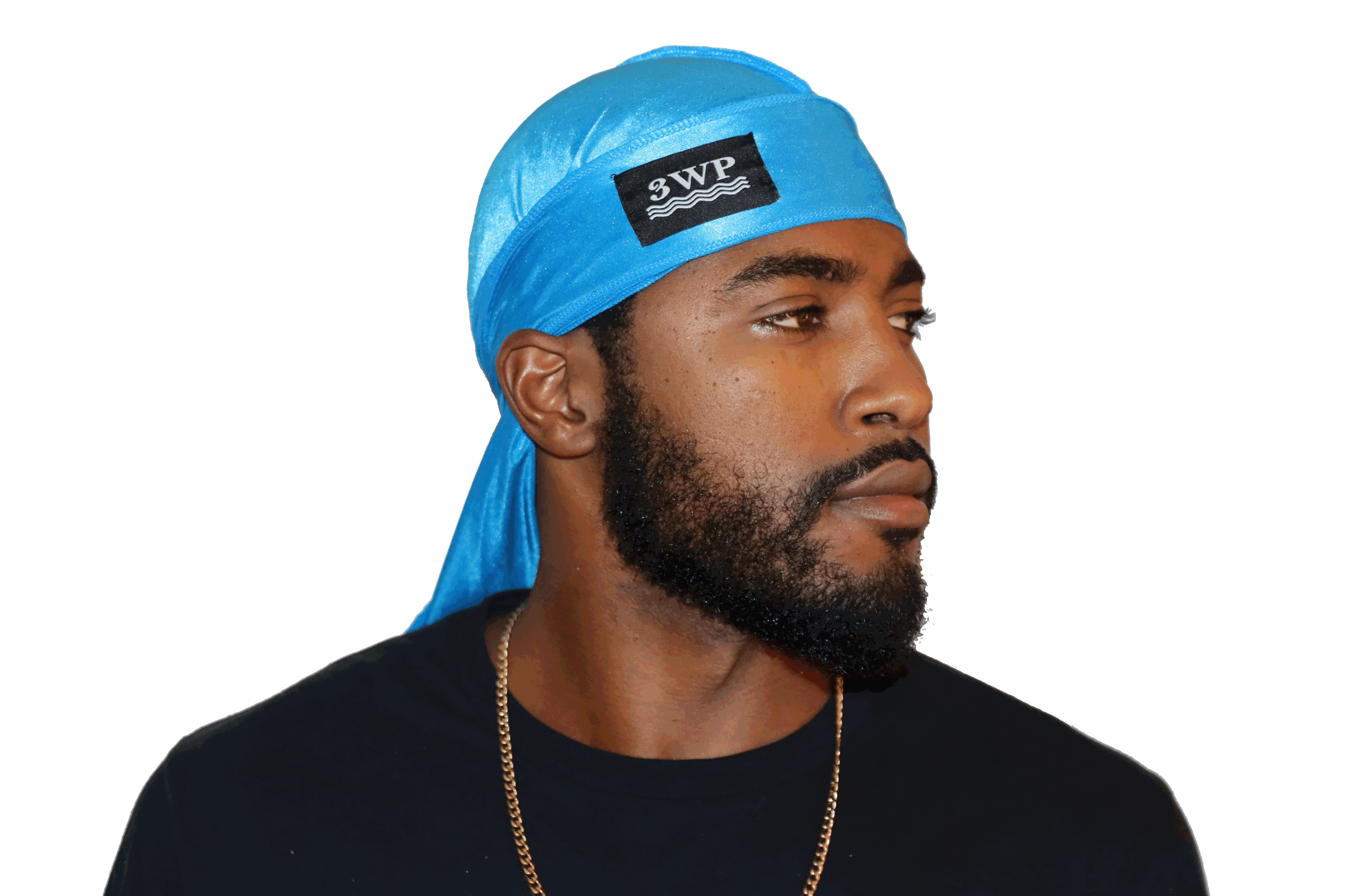 3WP Dark Sky Blue Silky Du-rag
