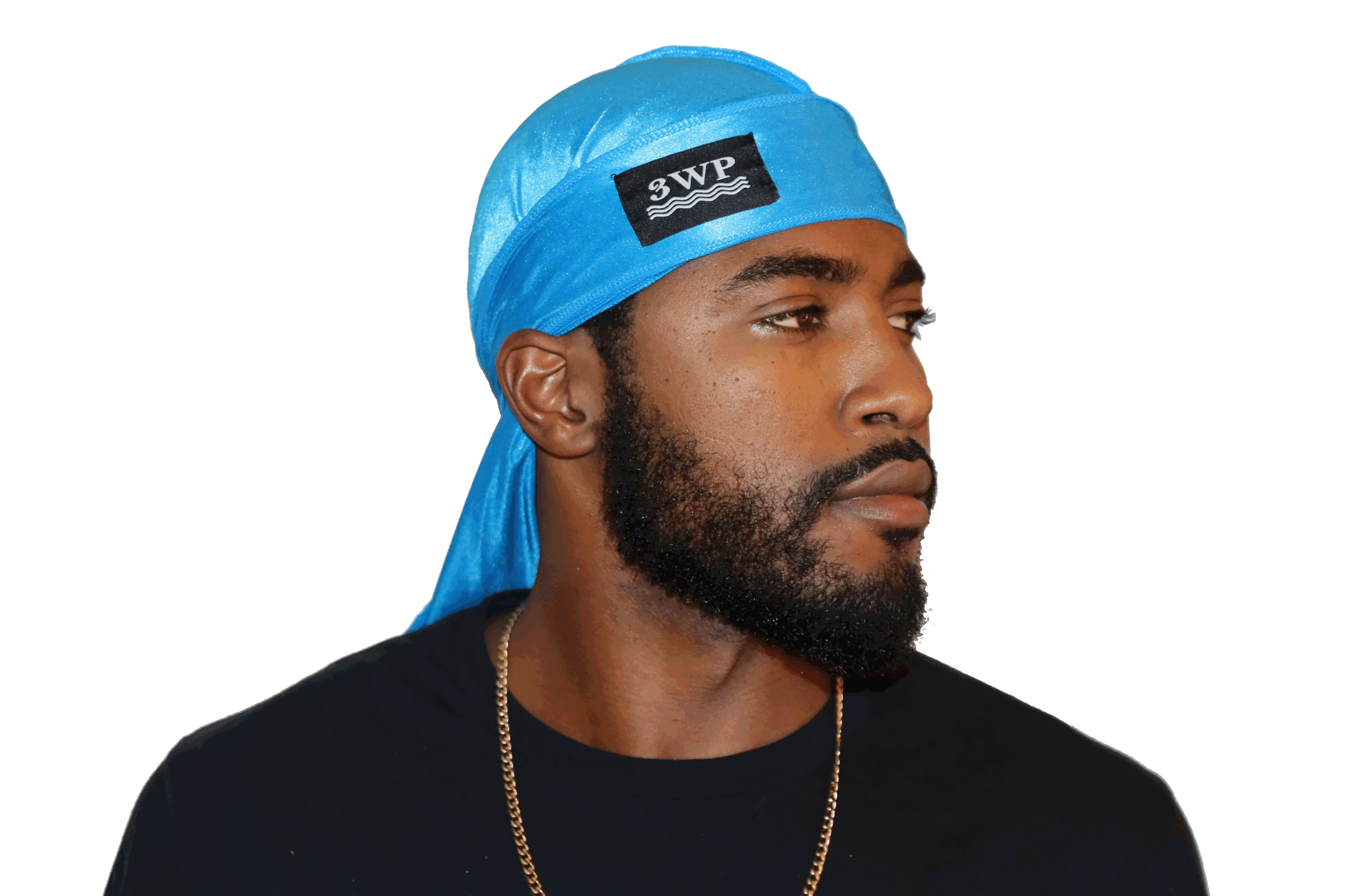 3WP Dark Sky Blue Silky Du-rag