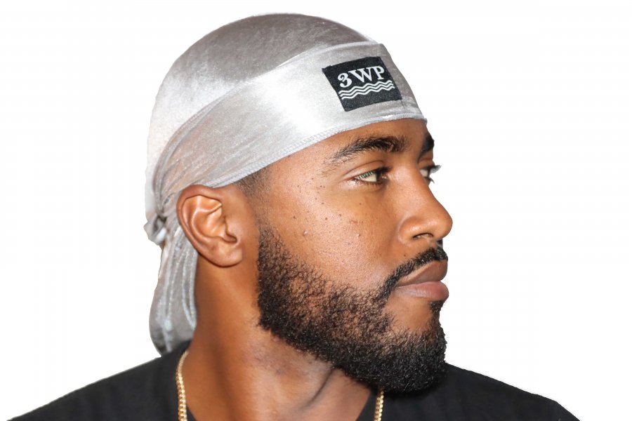 Silky 3WP Durag (Metallic Silver) – 360WaveProcess