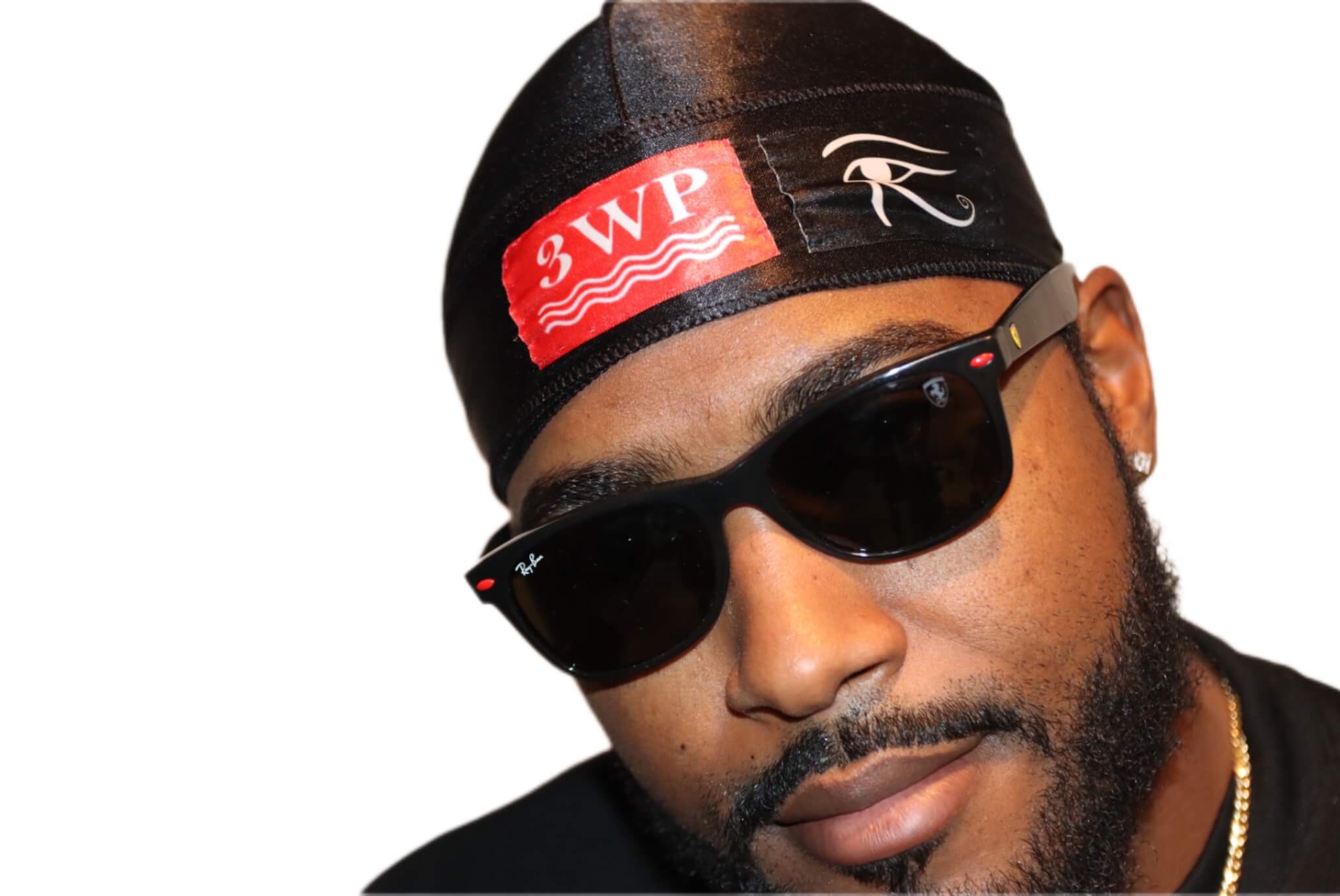 3WP Black Silky Du-rag